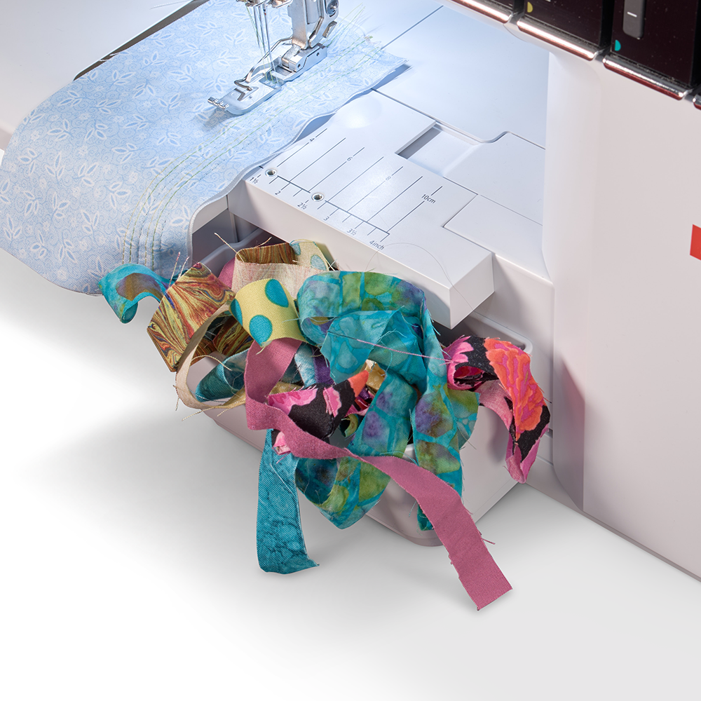 BERNINA cut-off bin, full