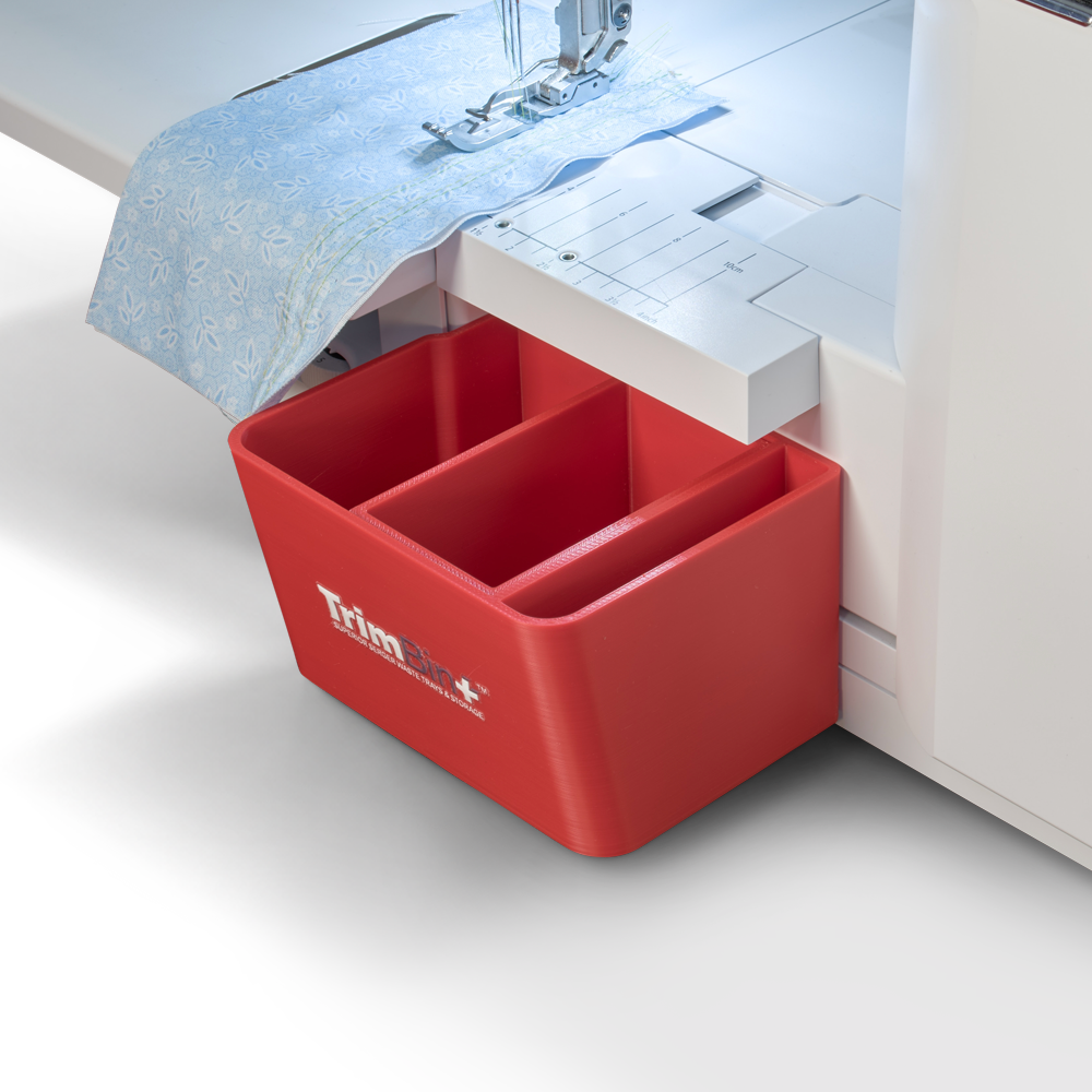 TrimBin+ fabric catcher for BERNINA sergers, Red — Cutting Edge Serger Designs