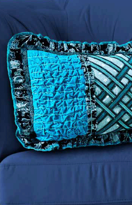 Textured Elegance Pillow — serger pattern by Barbara Goldkorn